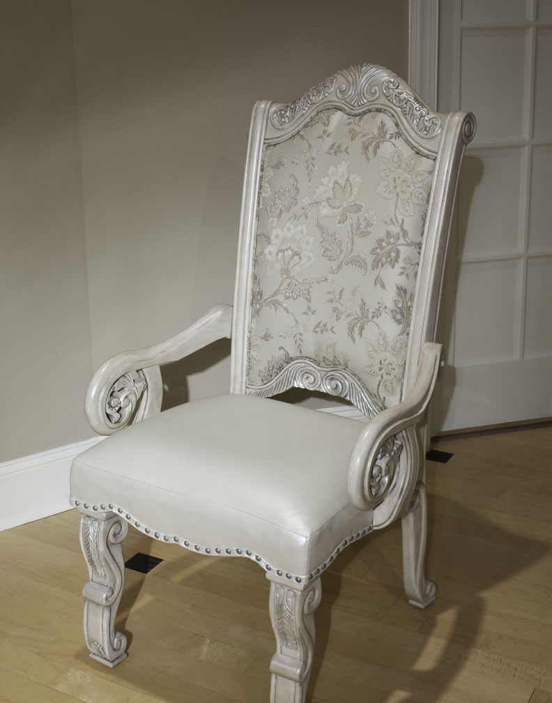 Aico Monte Carlo Ii Silver Pearl Collection Aico Monte Carlo Ii Silver Pearl Arm Chair